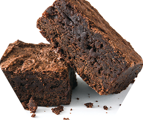 Cannabis-infused edible in brownie form